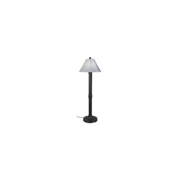 Patio Living PatioLiving 67620 Seaside Black Body & Canvas Granite Sunbrella Shade Fabric Floor Lamp 67620